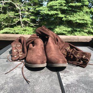 Dark Brown Suede Over the Knee Boots